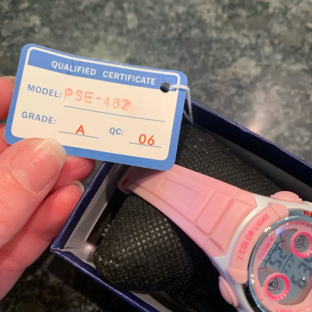 Pasnew Kids Girls Pink Digital water resistant Watch New in box